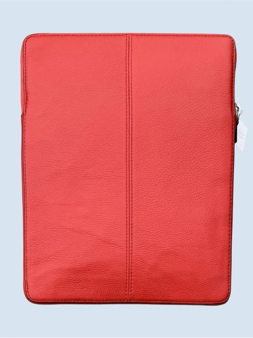 Coach Red Pebble-Grain Leather Padded Tablet Sleeve - Slim Zip Case 10.5 x 8.5